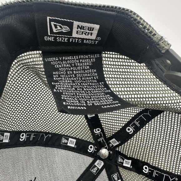 Utah Jazz Trucker Hat New Era 9Fifty Snapback Woodland Camo Black Note NBA NWOT - Picture 7 of 8